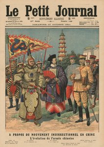 Revoltrörelsen i Kina, utvecklingen av den kinesiska armén, illustration från 